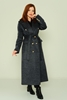 Dolce Bella Casual Woman Coats Black Brown Navy Ecru темно синий