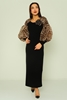 Lila Rose Maxi Long Sleeve Casual Dresses Black Beige-Black Leopard-Black Leopard-Black