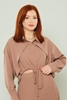 Favori Long Sleeve Casual Blouses Black Grey Brown Bordeux Camel Petroleum Camel