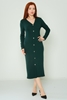 Detective Casual Dresses Black Green Beige أخضر