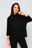 Selen Three Quarter Sleeve Casual Blouses Black Brown Siyah