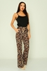 Selen High Waist Casual Trousers Grey Füme Camel لون كريم