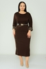 Modamila Casual Dress Black Brown Brown