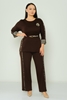 Modamila Casual Plus Size Suits Black Brown Brown