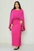 Elit Bella Night Wear Evening Dress Red Lilac Fuchsia Sax Anthracite Caramel ضارب الى الحمرة