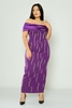 Elit Bella Night Wear Evening Dress Navy Purple Caramel Purple