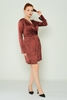 Favori Casual Dresses Grey Brown Bordeux bordo şarabı