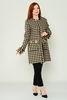 Excuse Casual Woman Coats Black-Beige Black-Ecru Black-Beige