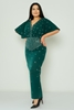 Odrella Night Wear Evening Dress Caramel Stone Emerald Emerald