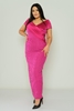 Odrella Night Wear Evening Dress Black Fuchsia Caramel Stone Emerald Fuchsia