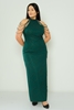 Odrella Night Wear Evening Dress Black Fuchsia Caramel Stone Emerald Emerald