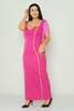 Odrella Night Wear Evening Dress Black Fuchsia Caramel Stone Fuşya