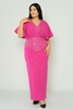 Odrella Night Wear Evening Dress Caramel Stone Emerald Fuchsia