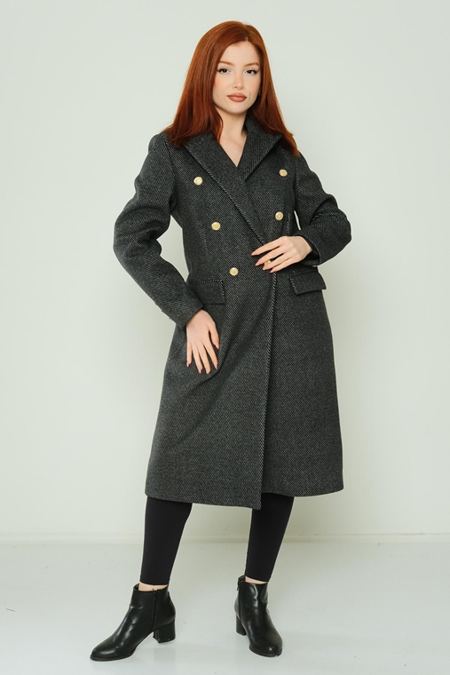 Missfrendy Casual Woman Coats Black Grey Brown Beige Mink