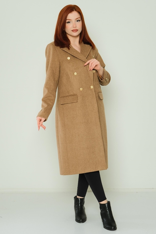 Missfrendy Casual Woman Coats Black Grey Brown Beige Mink