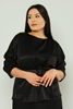 Favori Casual Plus Size Blouse Grey Bordeux Black