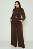 Favori Casual Plus Size Suits Black Red Brown Kahverengi