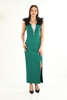 Panas Line Night Wear Dresses Black Red White Beige Emerald Emerald