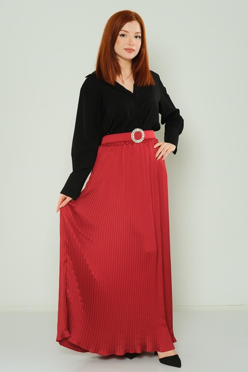 Lila Rose Casual Skirts Red Navy