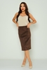 Favori Casual Skirts Black Grey Brown Bordeux Beige Mink Khaki Kahverengi