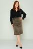 Favori Casual Skirts Black Grey Brown Bordeux Beige Mink Khaki Haki