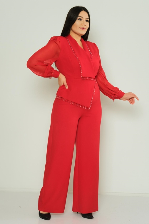 Rissing Star Casual Jumpsuits Black Red Sax