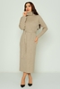 Pitiryko Maxi Long Sleeve Casual Dresses المنك