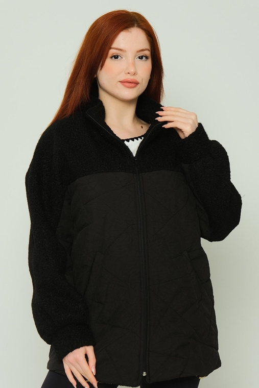 Zanzi Casual Woman Coats Black 031SIYAH