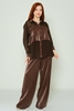 Favori Casual Trousers Black Brown Brown