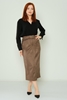 Favori Casual Skirts Black Grey Brown Bordeux Beige Mink Khaki Mink