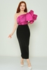 Hot Contact Night Wear Evening Dresses Black Blue Ecru Powder Black-Fuchsia Black-Ecru Black-Fuchsia