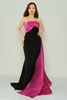 Hot Contact Night Wear Evening Dresses Black-Ecru Черный - Фуксия