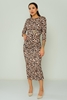 Lila Rose Casual Dresses Black Brown Sax Olive Leopard