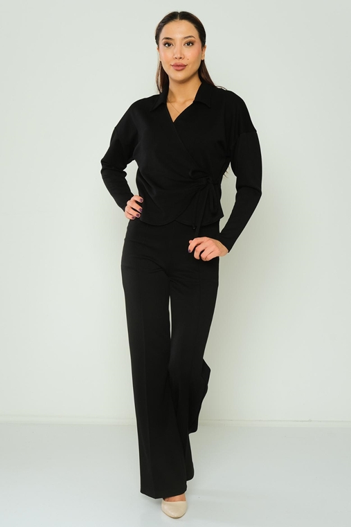 Zanzi High Waist Casual Trousers Black 022KAHVE 112BEJ 055TAS