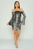 Joymiss Night Casual Dresses Black Grey Sax Bronze Grey