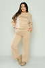 Hacci Casual Plus Size Suits Black Beige Bej