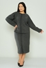 Favori Casual Plus Size Suits Black Grey Brown Beige Gri