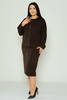 Favori Casual Plus Size Suits Black Grey Brown Beige Kahverengi