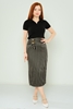 Lila Rose Casual Skirts Black Red Navy BEIGE-BLACK BEIGE-BLACK