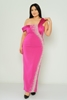 Odrella Night Wear Evening Dress Black Fuchsia Sax Khaki Emerald Fuşya