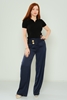 Lila Rose Casual Trousers Black Red Navy BEIGE-BLACK темно синий