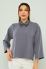 Favori Casual Blouses Black Grey Camel Ecru Gri