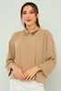 Favori Casual Blouses Black Grey Camel Ecru Camel