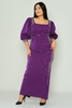 Odrella Night Wear Evening Dress Black Sax Khaki Purple Emerald أرجواني