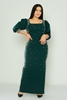 Odrella Night Wear Evening Dress Black Sax Khaki Purple Emerald زمرد