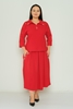 Modamila Casual Plus Size Suits Black Red Green Red