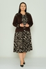 Modamila Casual Plus Size Suits Black Brown Brown