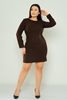 Mac Park Casual Dress Black Brown Ecru Stone Kahverengi