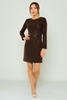 Mac Park Casual Dresses Black Brown Ecru Stone Kahverengi