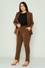 HKN Casual Plus Size Suits Black Grey Brown Beige Kahverengi